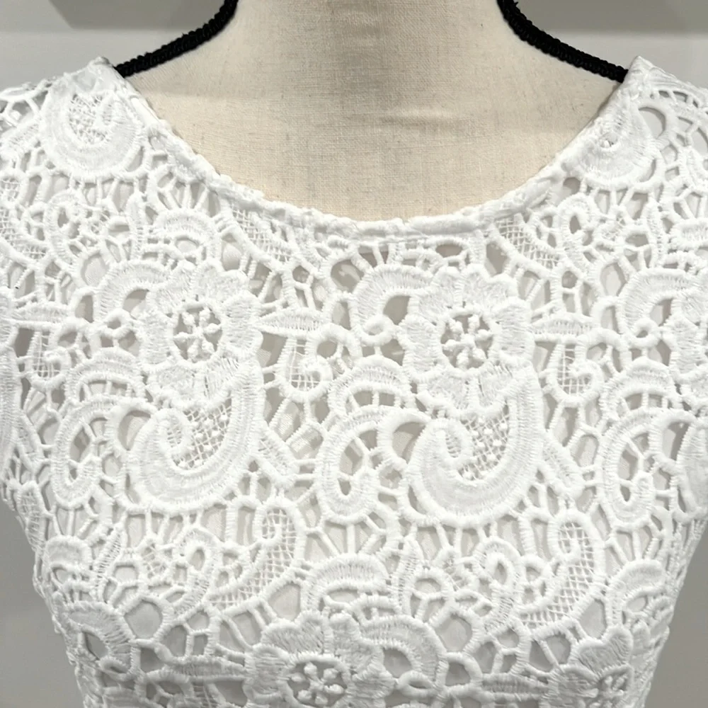 NWOT blanc du Nil Lace Dress - Picture 2 of 8